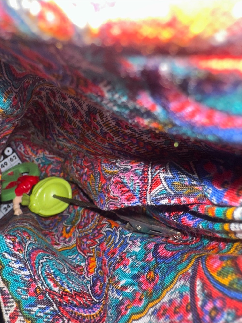 True Vintage 70s Plus Size Psychedelic Paisley Prairie Dress Boho Midi Pockets - Picture 8 of 11